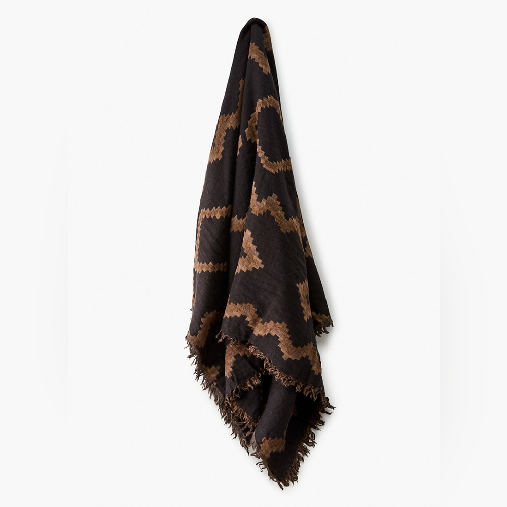 Aritzia Wilfred Diamond Mosaic Blanket Scarf